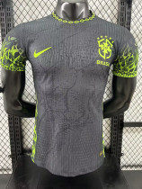 2025-26 Brazil Black Green Special Edition Player Version Soccer Jersey