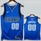 2022-23 Dallas Mavericks CHRISTIE #00 Blue Top Quality Hot Pressing NBA Jersey(V领)
