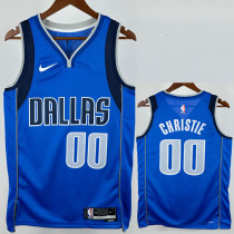 2022-23 Dallas Mavericks CHRISTIE #00 Blue Top Quality Hot Pressing NBA Jersey(V领)
