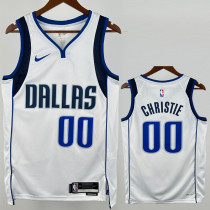 2022-23 Dallas Mavericks CHRISTIE #00 White Top Quality Hot Pressing NBA Jersey(V领)