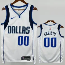 2022-23 Dallas Mavericks CHRISTIE #00 White Top Quality Hot Pressing NBA Jersey(V领)