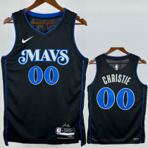 2023-24 Dallas Mavericks CHRISTIE #00 Black City Edition Top Quality Hot Pressing NBA Jersey(V领)