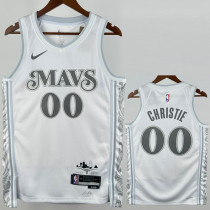 2024-25 Dallas Mavericks CHRISTIE #00 White City Edition Top Quality Hot Pressing NBA Jersey
