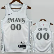 2024-25 Dallas Mavericks CHRISTIE #00 White City Edition Top Quality Hot Pressing NBA Jersey