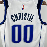 2022-23 Dallas Mavericks CHRISTIE #00 White Top Quality Hot Pressing NBA Jersey(V领)