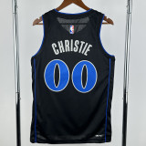 2023-24 Dallas Mavericks CHRISTIE #00 Black City Edition Top Quality Hot Pressing NBA Jersey(V领)