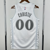 2024-25 Dallas Mavericks CHRISTIE #00 White City Edition Top Quality Hot Pressing NBA Jersey