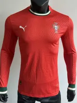 2025-26 Portugal Home Long Sleeve Player Version Soccer Jersey (长袖球员)*PM