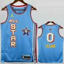 2025-26 ALL-STAR LILLARD #0 Light blue Top Quality Hot Pressing NBA Jersey