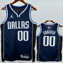 2022-23 Dallas Mavericks CHRISTIE #00 Royal Blue Top Quality Hot Pressing NBA Jersey (Trapeze Edition)飞人版