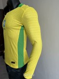 2025-26 Brazil W Home Long Sleeve Player Version Soccer Jersey (长袖球员)(带星)