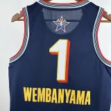 2025-26 ALL-STAR WEMBANYAMA #1 Royal blue Top Quality Hot Pressing NBA Jersey