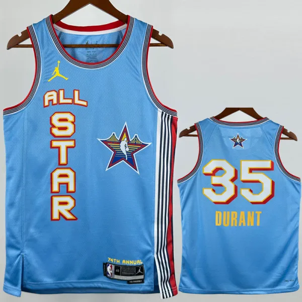 2025-26 ALL-STAR DURANT #35 Light blue Top Quality Hot Pressing NBA Jersey