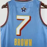 2025-26 ALL-STAR BROWN #7 Light blue Top Quality Hot Pressing NBA Jersey