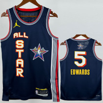 2025-26 ALL-STAR EDWARDS #5 Royal blue Top Quality Hot Pressing NBA Jersey
