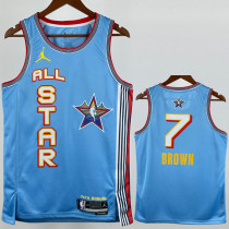 2025-26 ALL-STAR BROWN #7 Light blue Top Quality Hot Pressing NBA Jersey