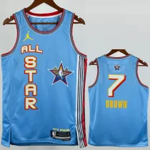 2025-26 ALL-STAR BROWN #7 Light blue Top Quality Hot Pressing NBA Jersey