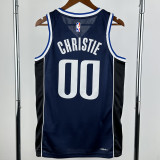 2022-23 Dallas Mavericks CHRISTIE #00 Royal Blue Top Quality Hot Pressing NBA Jersey (Trapeze Edition)飞人版