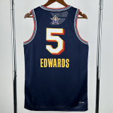 2025-26 ALL-STAR EDWARDS #5 Royal blue Top Quality Hot Pressing NBA Jersey