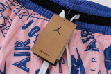 C2444 AJ Pink Blue Casual Short Pants