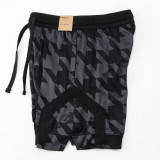 C2443 AJ Black Grey Casual Short Pants