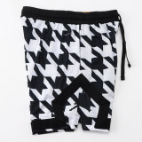 C2446 AJ Black White Casual Short Pants