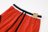 A2434 AJ Red Casual Short Pants