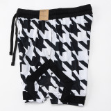 C2446 AJ Black White Casual Short Pants