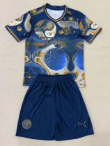 2025-26 Man City Blue Concept Edition Kids Soccer Jersey