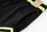 A2437 AJ Green Black Casual Short Pants