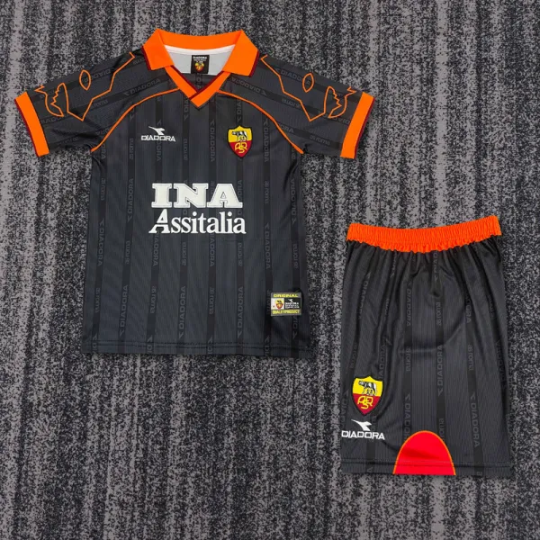 1999-2000 Roma Away Kids Retro Soccer Jersey