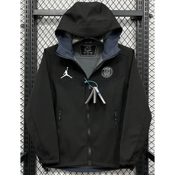 2024-25 PSG Jordan Black Outdoor Jackets #RK901冲锋衣