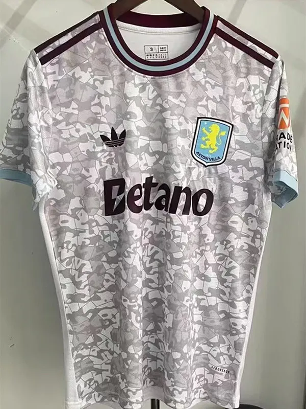 2025-26 Aston Villa Grey Special Edition Fans Soccer Jersey