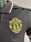 1998-1999 Man Utd Black Player Version Retro Soccer Jersey