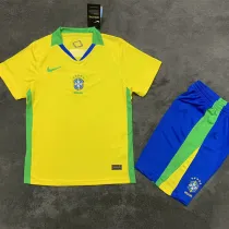 2025-26 Brazil W Home Kids Soccer Jersey
