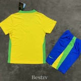 2025-26 Brazil W Home Kids Soccer Jersey