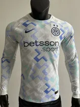 2025-26 INT Away Long Sleeve Player Version Soccer Jersey (长袖球员)(前带广告)