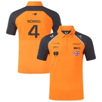 2025 McLaren NORRIS #4 Polo Yellow Racing Suit (有领)