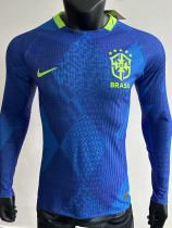 2025-26 Brazil W Away Long Sleeve Player Version Soccer Jersey (长袖球员)(带星)