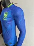 2025-26 Brazil W Away Long Sleeve Player Version Soccer Jersey (长袖球员)(带星)