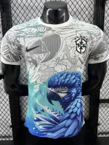 2025-26 Brazil Grey Blue Special Edition Player Version Soccer Jersey