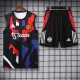 2025-26 Man Utd Black Tank top and shorts suit
