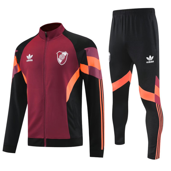2025-26 River Plate Jujube red Jacket Tracksuit