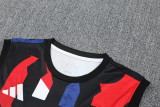 2025-26 Man Utd Black Tank top and shorts suit
