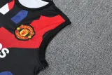 2025-26 Man Utd Black Tank top and shorts suit