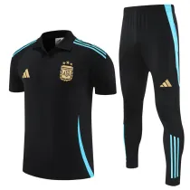 2025-26 Argentina Black Polo Tracksuit
