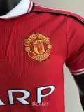 1998-1999 Man Utd Home Player Version Retro Soccer Jersey