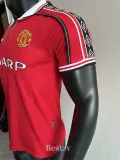 1998-1999 Man Utd Home Player Version Retro Soccer Jersey