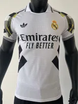 2025-26 RMA White Special Edition Player Version Training Shirts 黄袖边