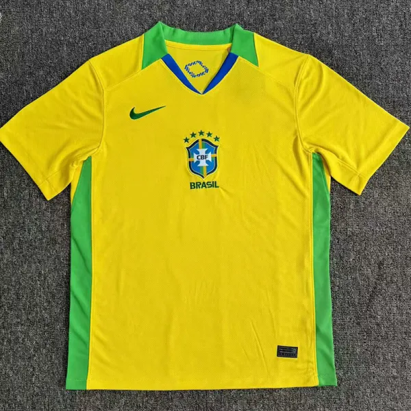 2025-26 Brazil Home Fans Soccer Jersey (带星)
